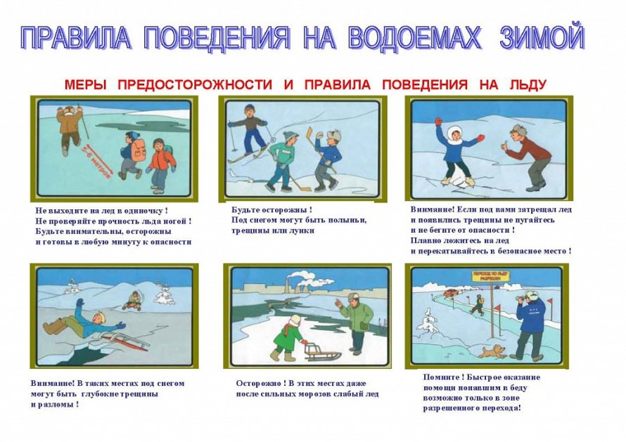Памятка "Правила поведения на водоемах зимой"