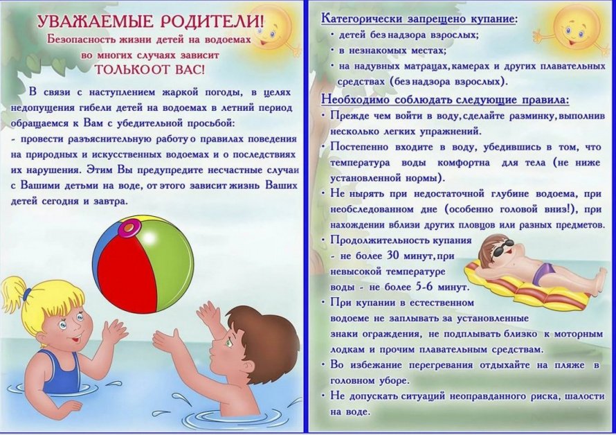 Безопасность детей на водоемах