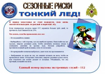 Сезонные риски "Тонкий лед!"