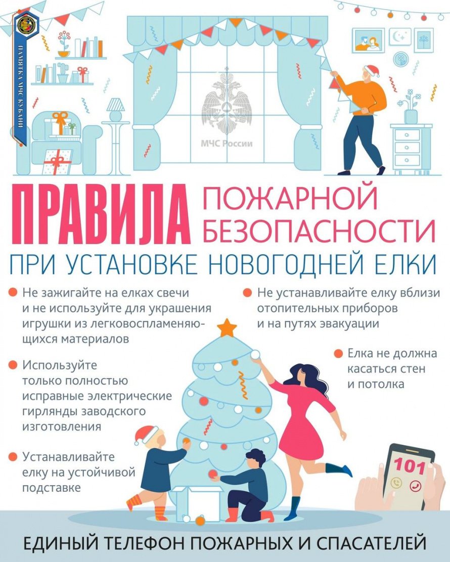 Правила пожарной безопасности при установке новогодней елки