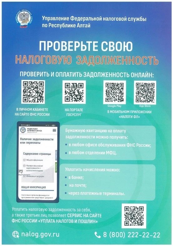 Проверьте свою налоговую задолженность 