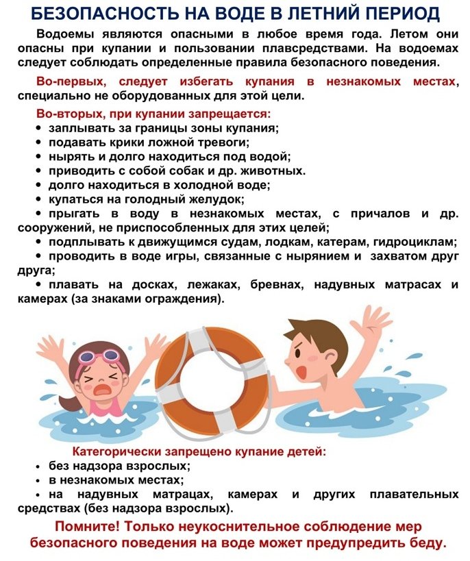 Безопасность на воде в летний период 